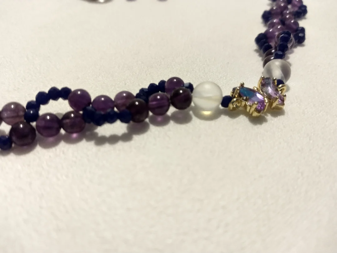 Pulsera amatistas en mariposa — Rose& Shei accesorios