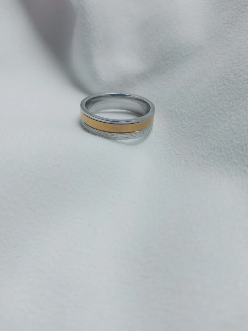 Argolla bicolor acero de calidad — Rose& Shei accesorios