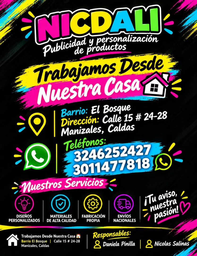 TRABAJAMOS DESDE CASA CALIDAD Y CUMPLIMIENTO — NICDALI PUBLICIDAD