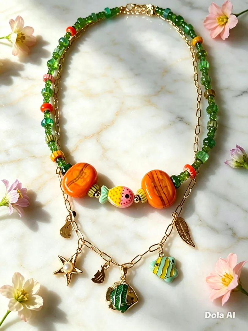 Set x 2 collares en rodio y cristales hindú — Candelaria Accesorios