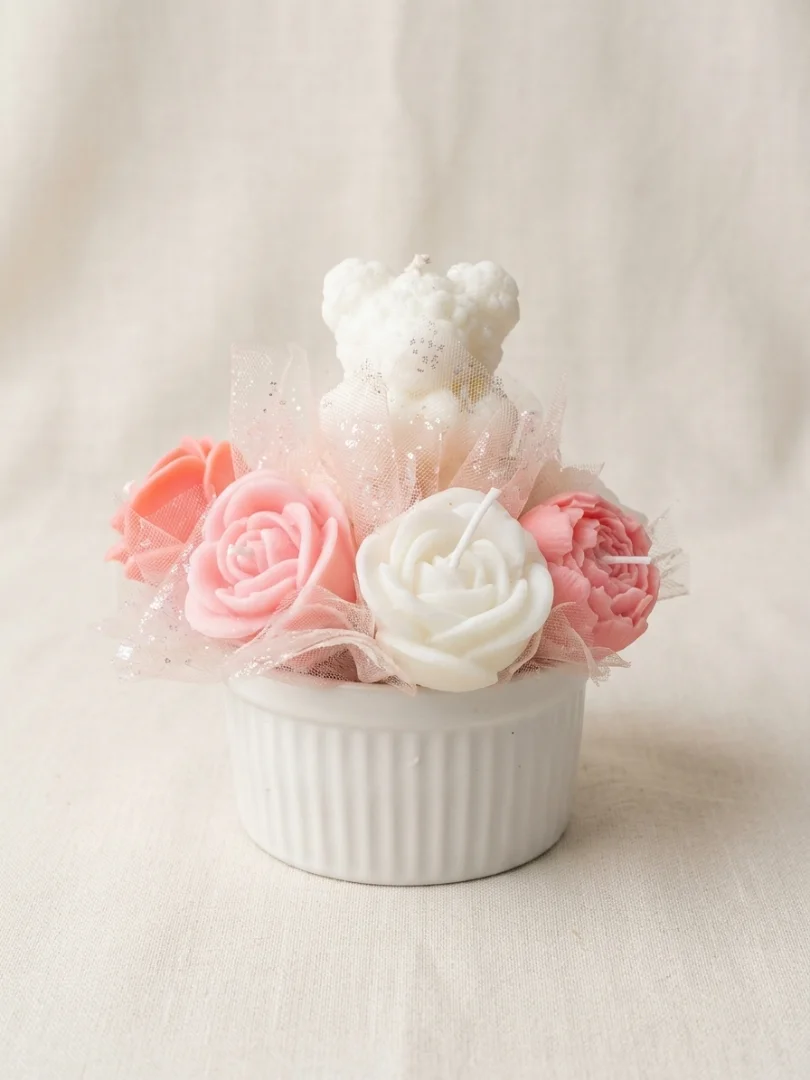 Bouquet + Oso Velas — MAGIKALUZ