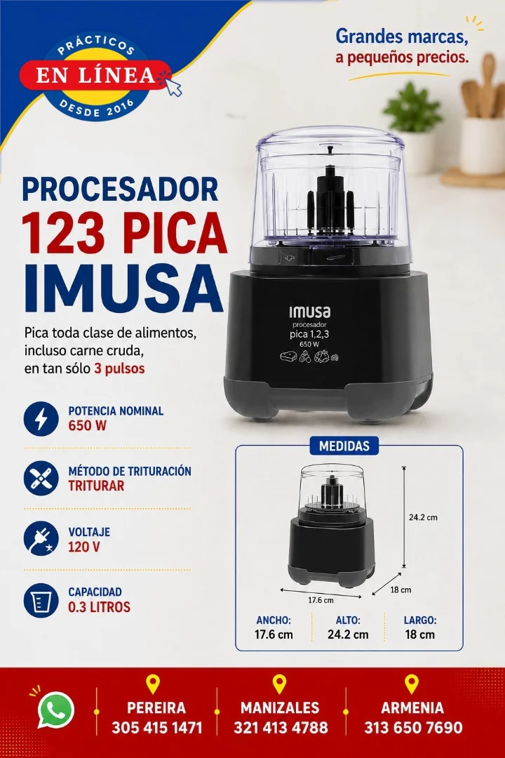 PROCESADOR 124 PICA IMUSA — Muebles prácticos Manizales