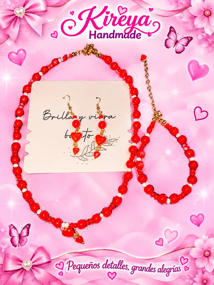 Set Corazones Rojos ❤️ — KIREYA HAND MADE