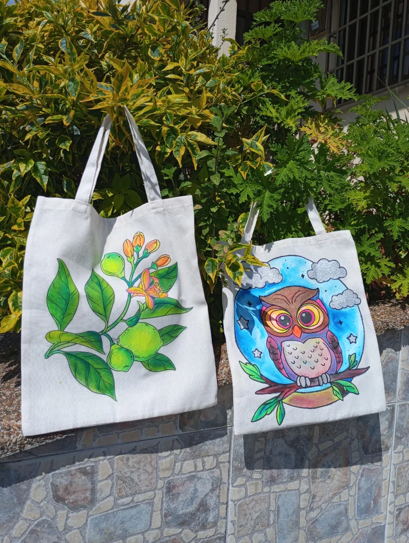 TOTEBAG PINTADA A MANO — JESSZ ACCESORIOS NATURALES