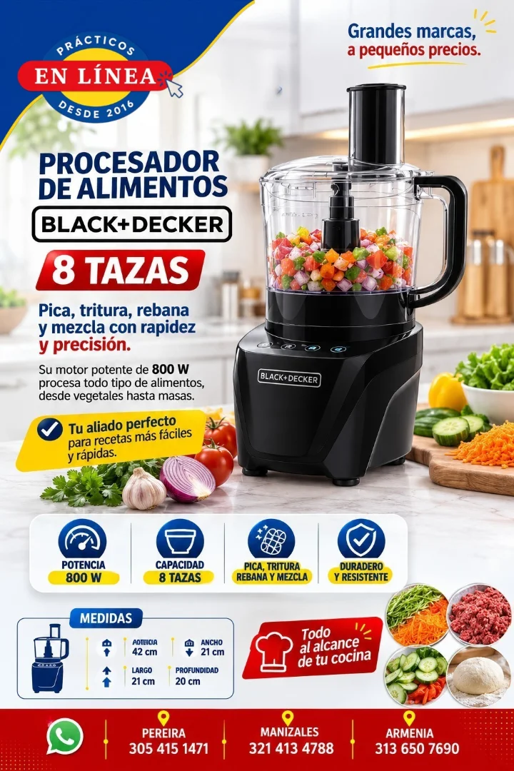 PROCESADOR DE ALIMENTOS BLACK & DECKER — Muebles prácticos Manizales