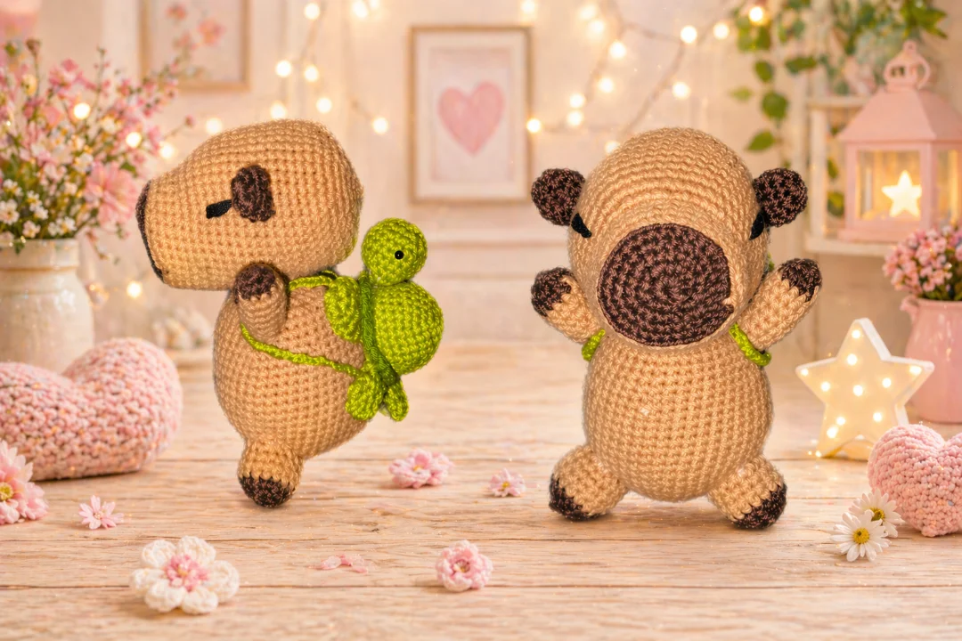 Capibara a Crochet con Tortuguita 🧸🐢 — KIREYA HAND MADE