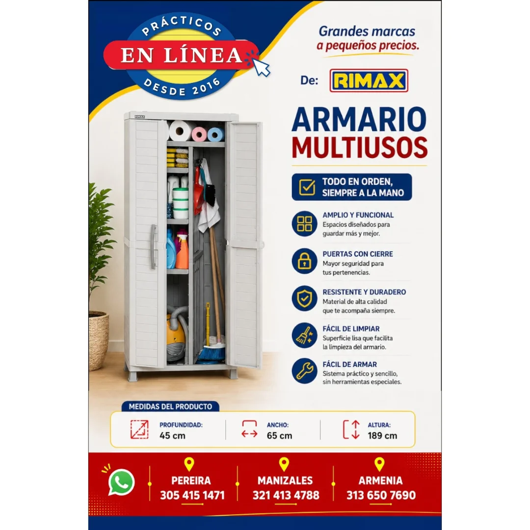 ARMARIO MULTIUSOS RIMAX — Muebles prácticos Manizales