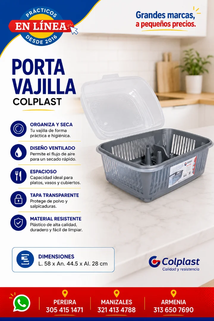PORTAVAJILLAS COLPLAST — Muebles prácticos Manizales