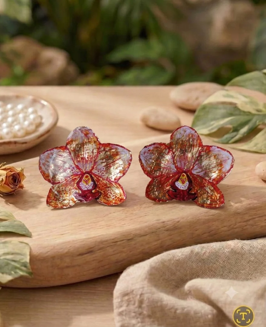 Aretes Orquídea AHO3 — RubiValur