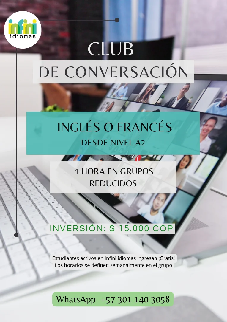 Club de conversación inglés y francés — Infini idiomas