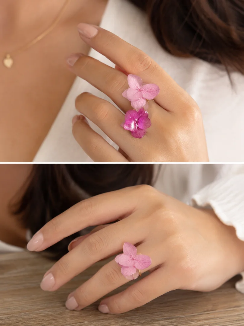 Anillos de hortensias — Casa de Irene