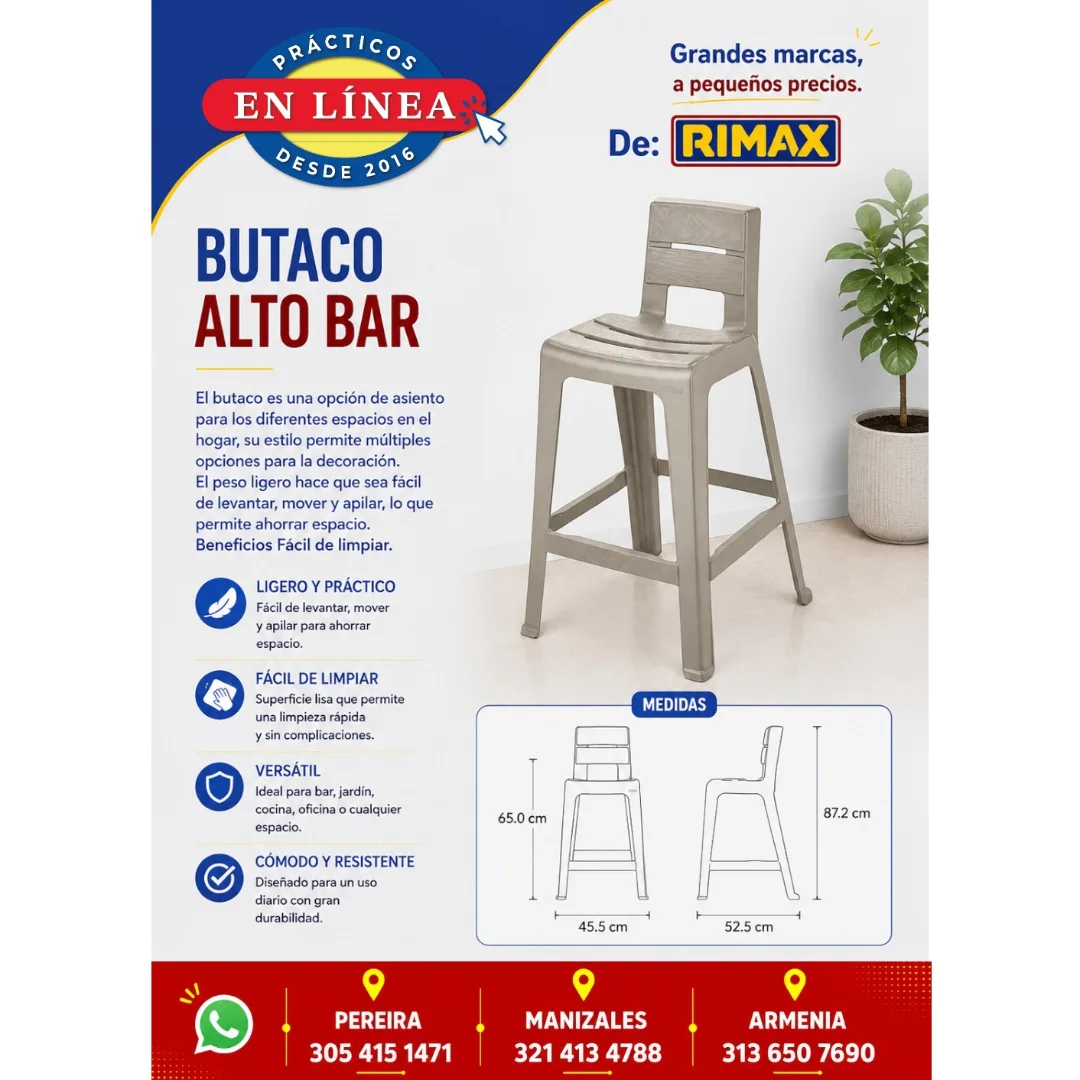 BUTACO ALTO BARU — Muebles prácticos Manizales