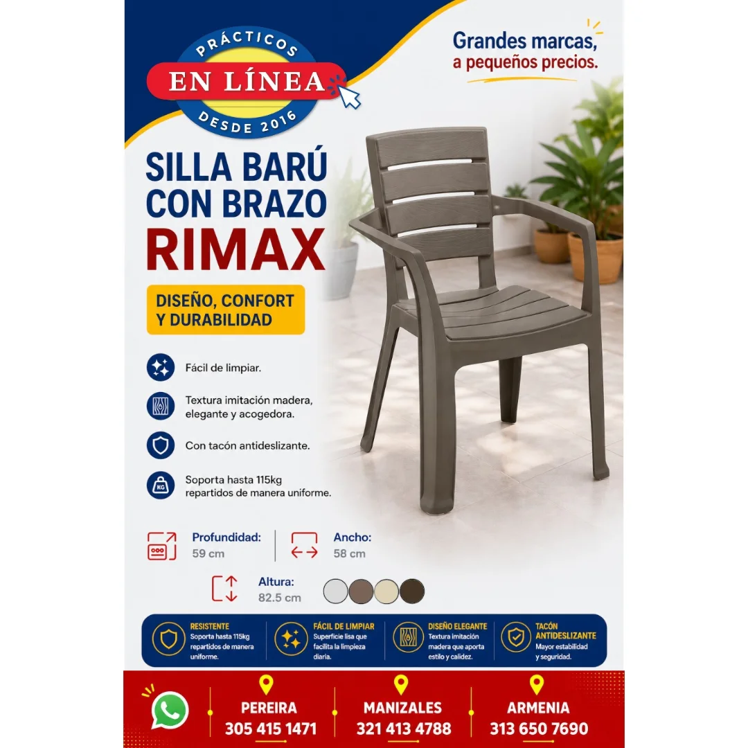 SILLA BARU RIMAX — Muebles prácticos Manizales