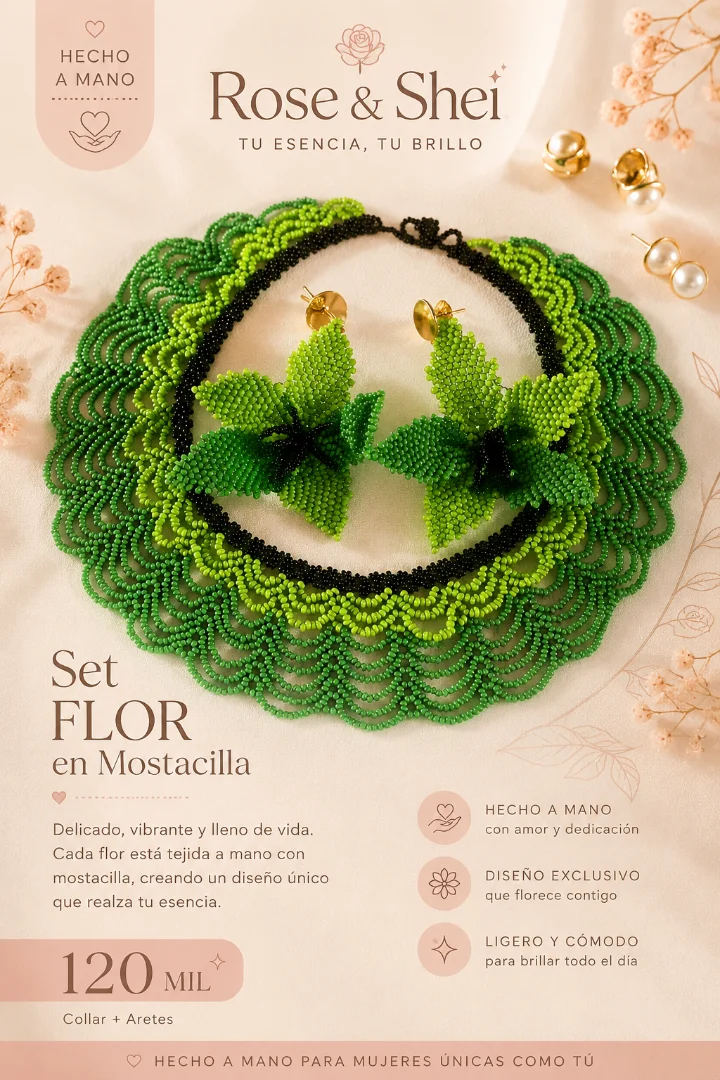 Set flor — Rose& Shei accesorios