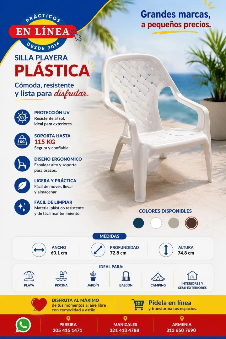 SILLA PLAYERA — Muebles prácticos Manizales