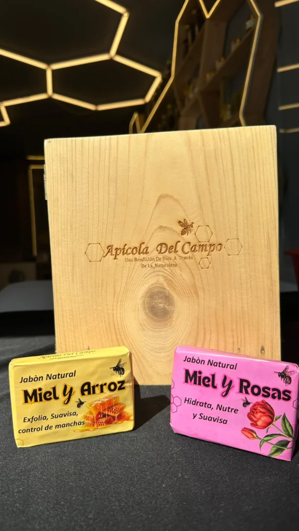 Jabon Exfoliante Arroz, Cera y Miel — Apiola del Campo