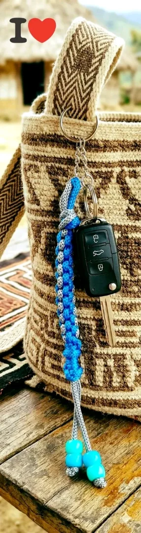 LLAVERO NEÓN EN MACRAMÉ — JESSZ ACCESORIOS NATURALES