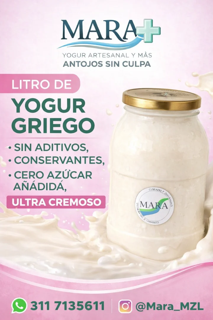 YOGURT GRIEGO 0 AZÚCAR o con Mermelada Artesanal añadida( 1litro) — Antojos Sin CULPA