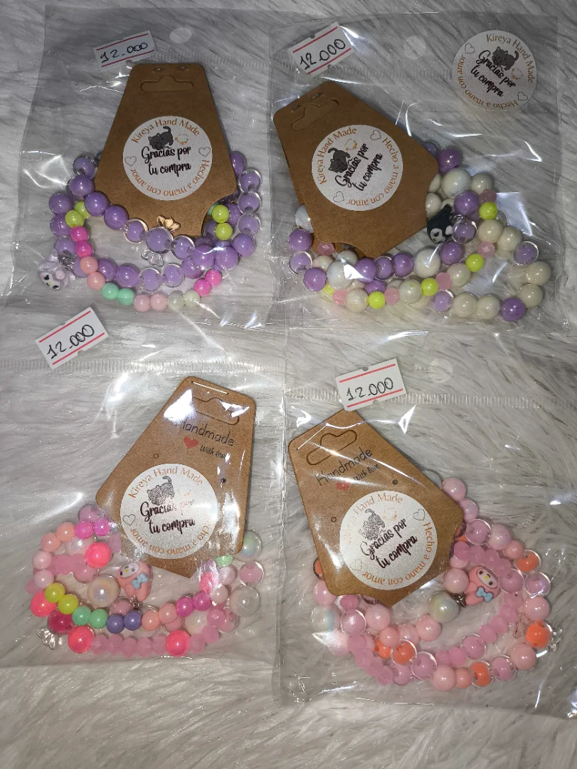 Manillas para Niña x3 Kawaii 🌈🐸🐻🦋 — KIREYA HAND MADE