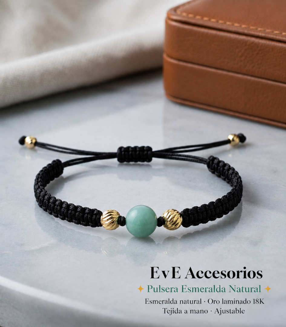 Pulsera en oro laminado y hilo — EvE