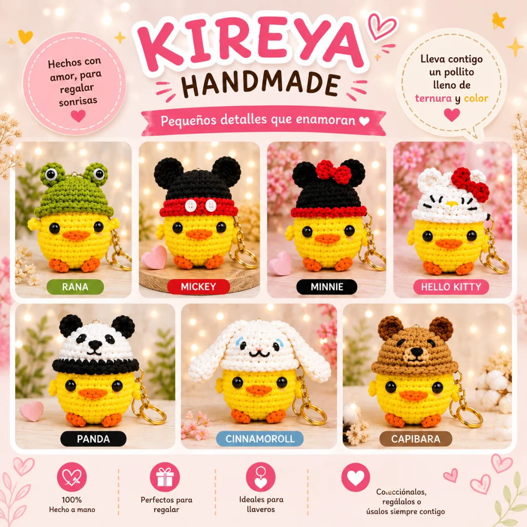 Llaveros pollito crochet — KIREYA HAND MADE