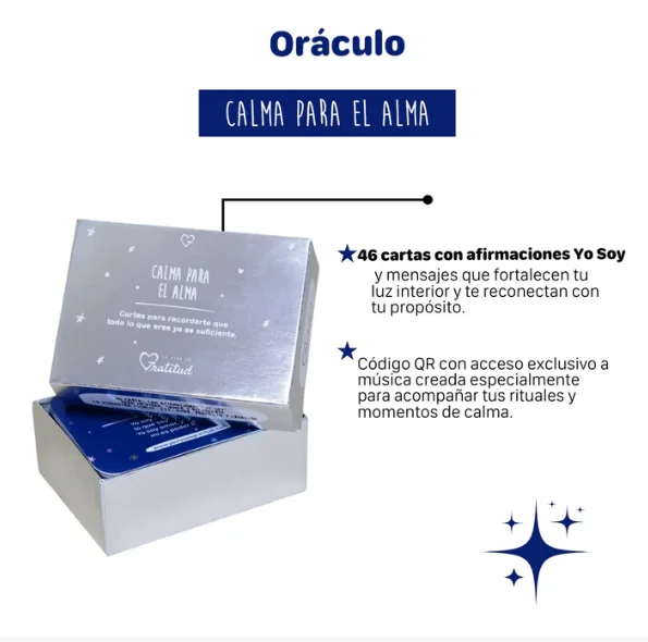 Oráculo Calma para el Alma – Cartas de Afirmaciones Yo Soy y Conexión Interior — Yo vivo en gratitud