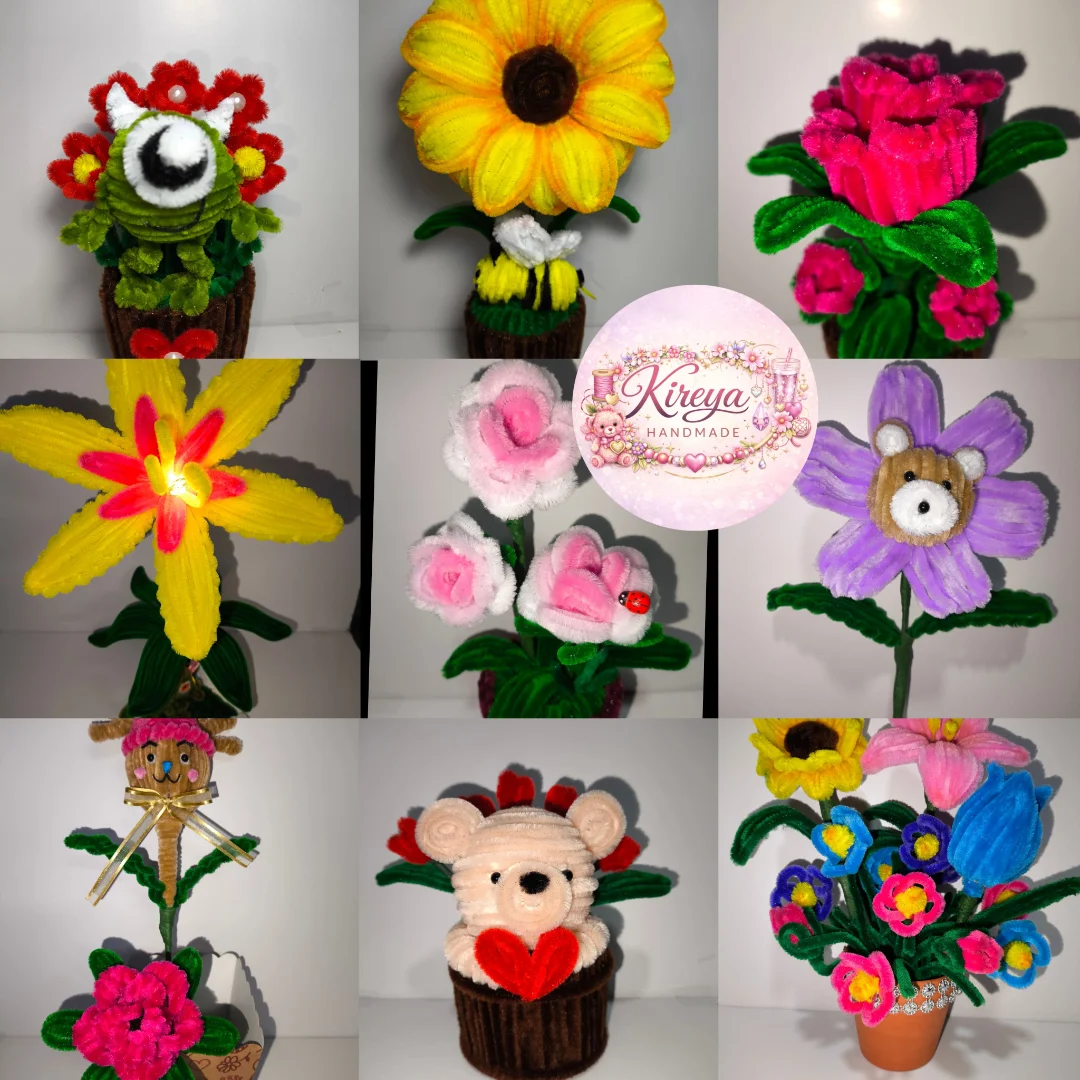 Personajes y flores en Limpia Pipa 🌵🪴 — KIREYA HAND MADE