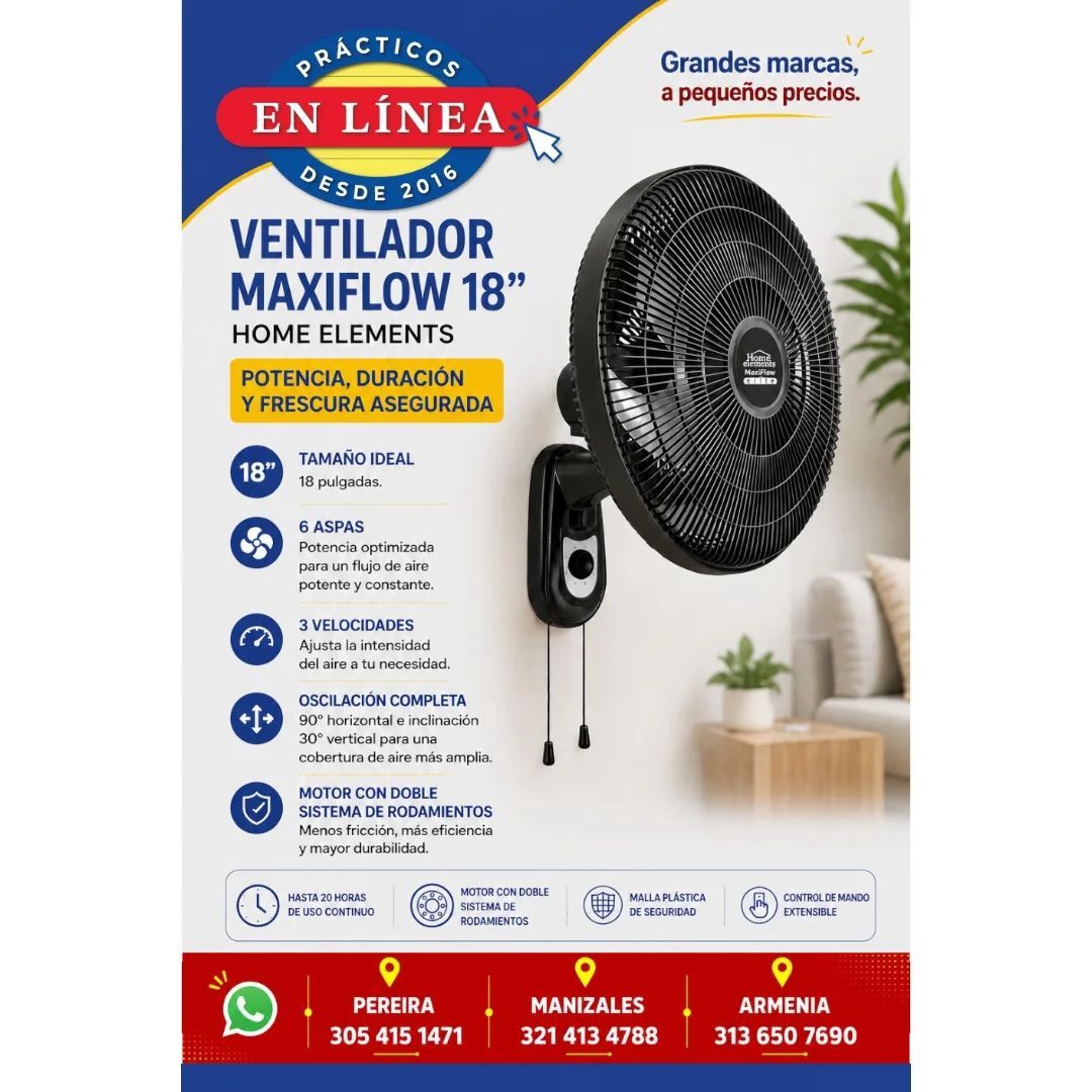 Ventilador Pedestal, Maxi Flow Elite — Muebles prácticos Manizales