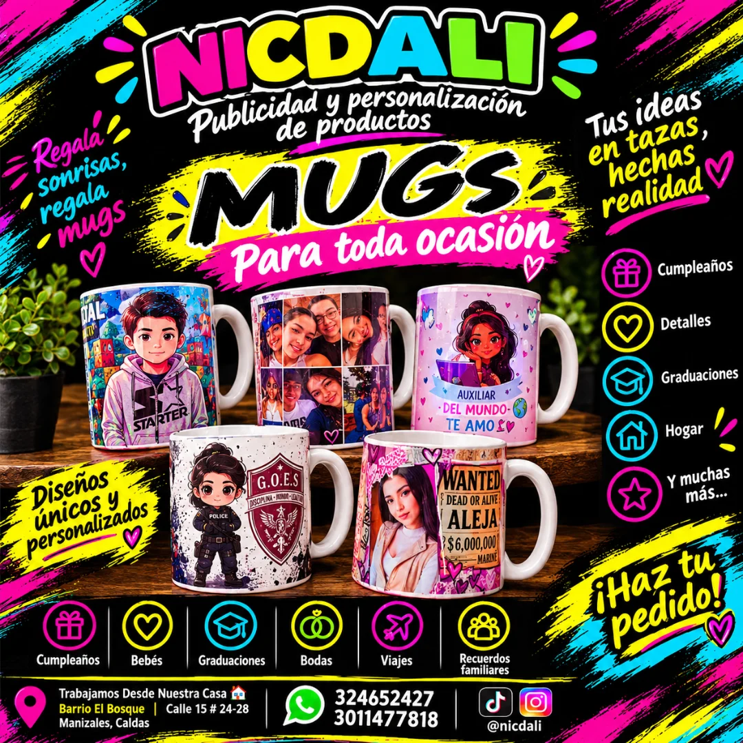 MUGS PERSONALIZADOS — NICDALI PUBLICIDAD