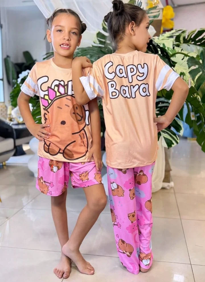 🌸Pijama Tres Piezas Niña Talla 10/12 — Feliz Anochecer - Tienda de Pijamas
