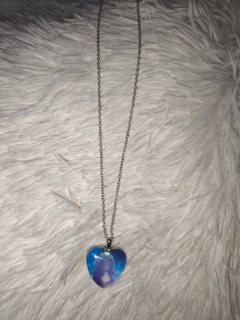Collar de Fantasía Corazón Panda Acrílico — KIREYA HAND MADE