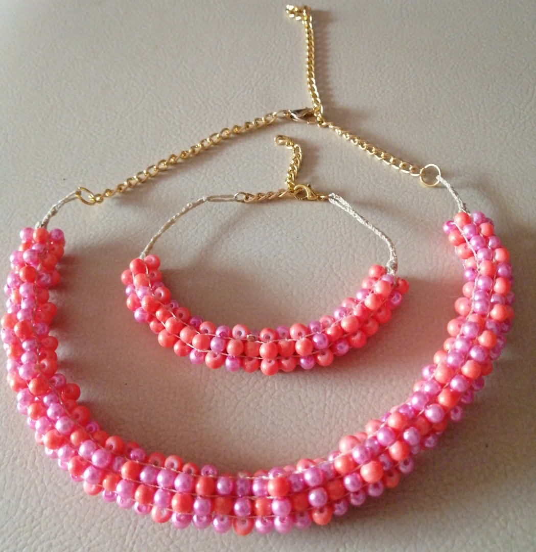 Gargantilla y pulsera — Tejiendo y Cocinando El Pensamiento