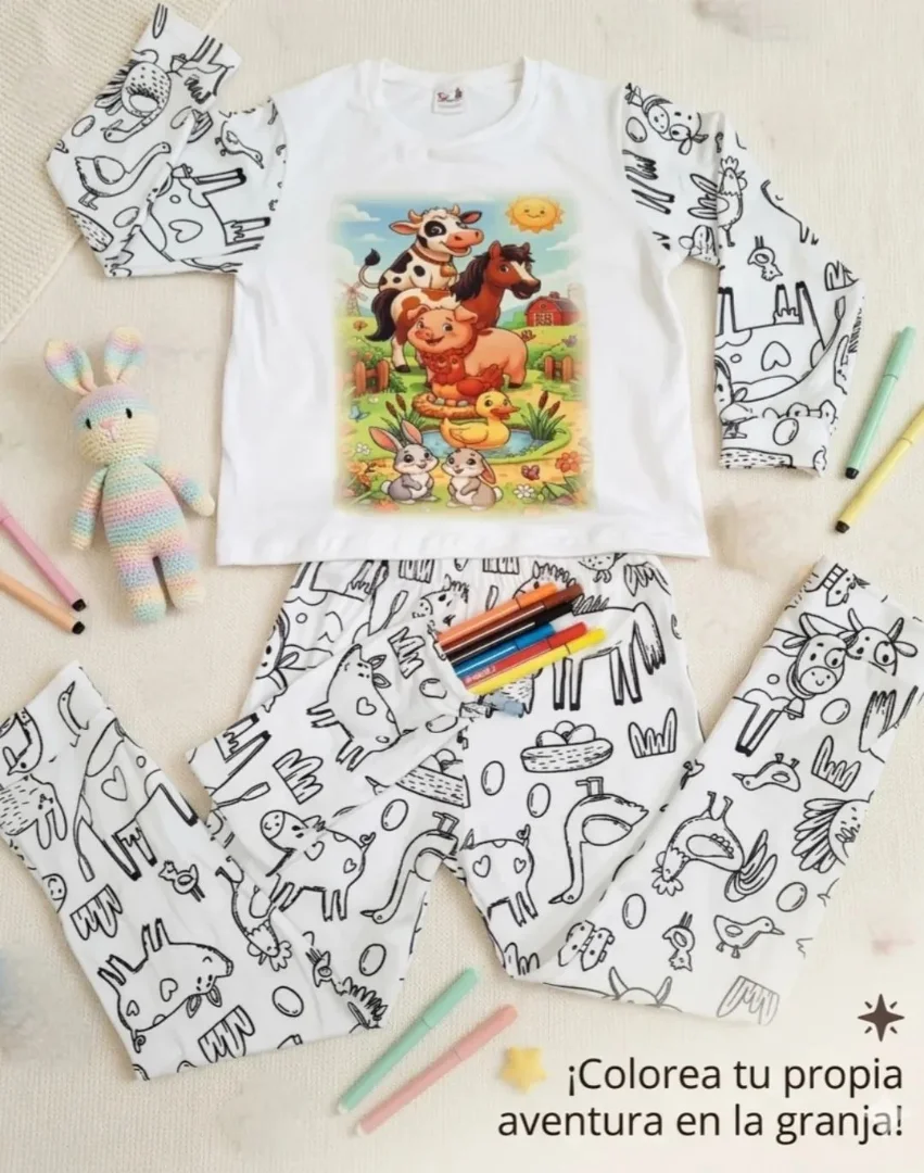 Pijama para colorear — Diseños Gloren