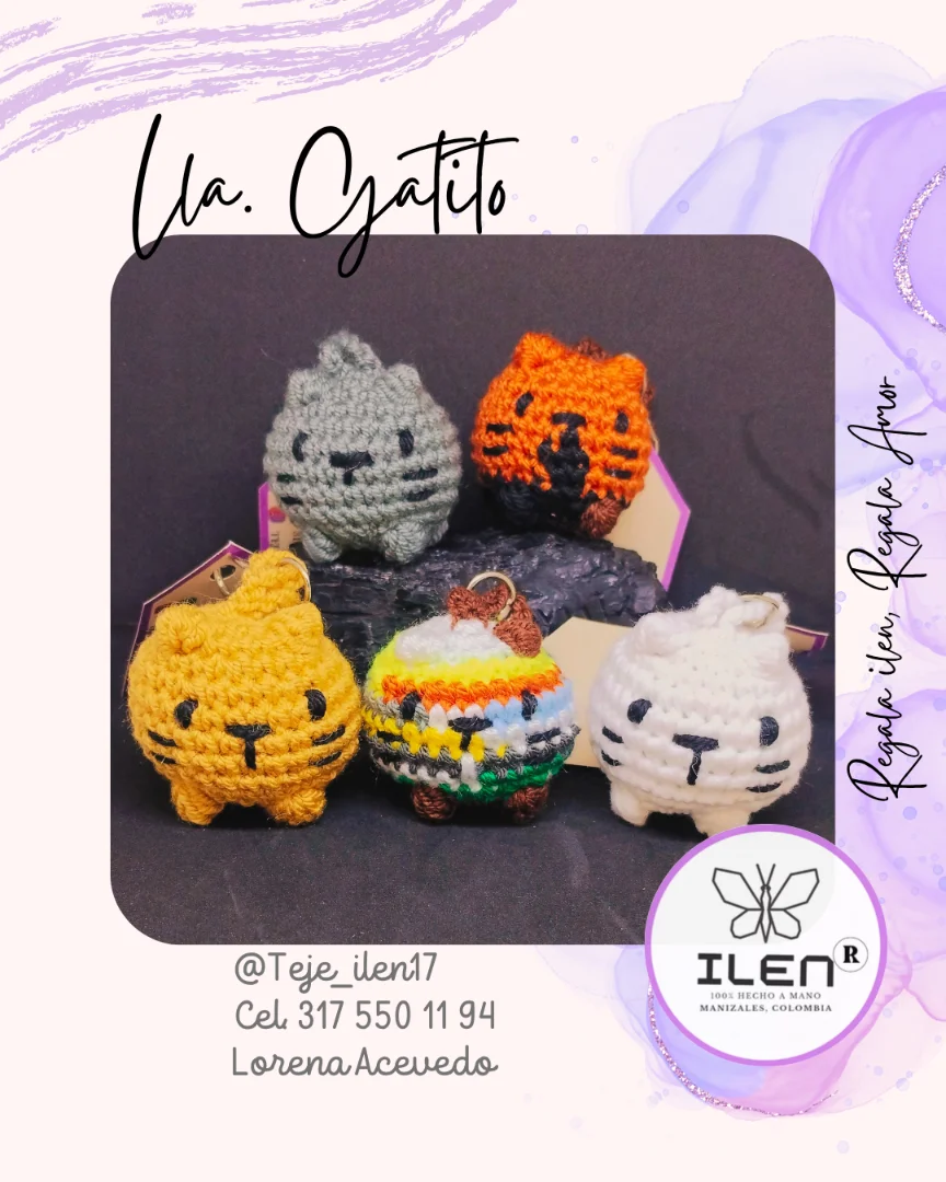 Llavero Gatito — Teje ILEN
