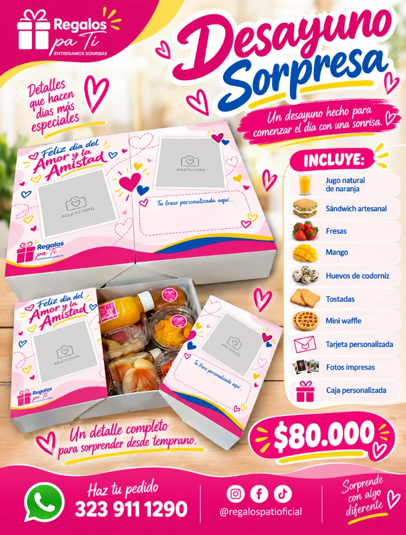 Desayuno Sorpresa - Amor y Amistad — Regalos pa Ti