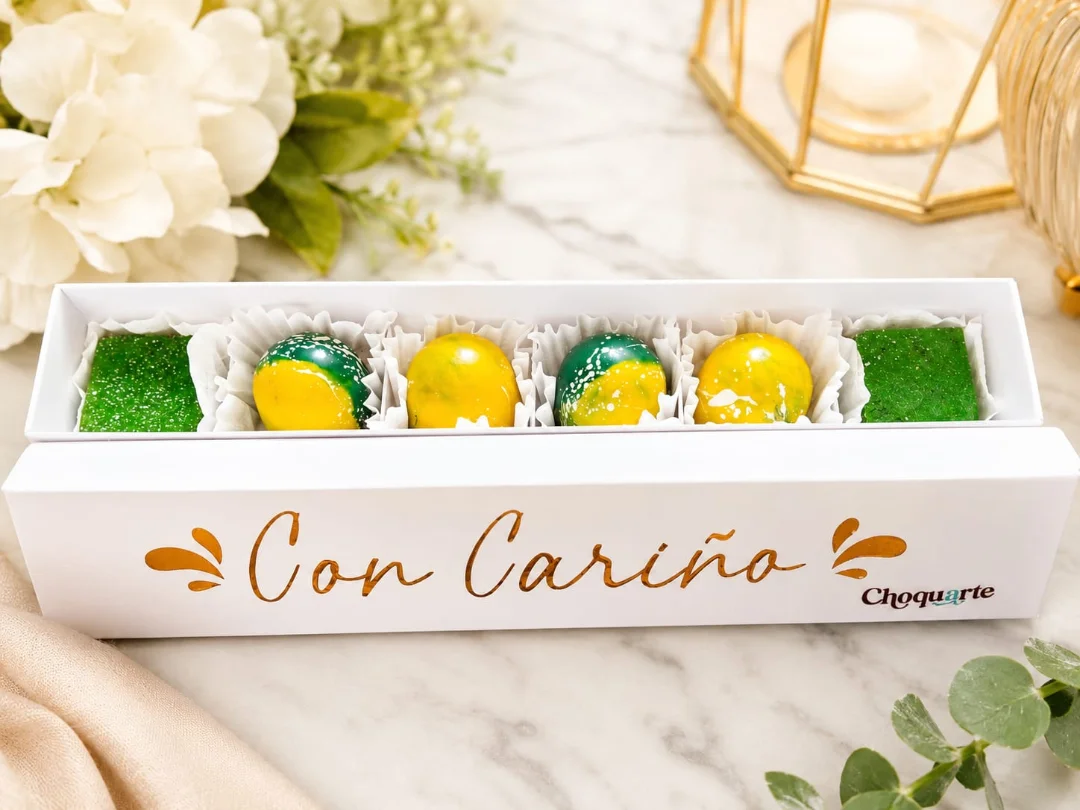 Caja seis bombones de chocolate — Choquarte - Chocolatería artesanal