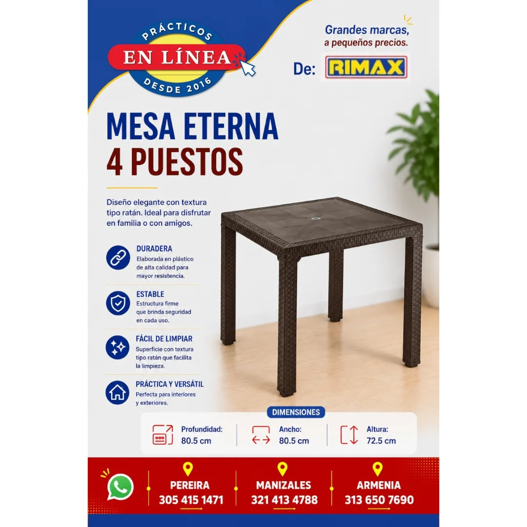 MESA ETERNA RIMAX — Muebles prácticos Manizales