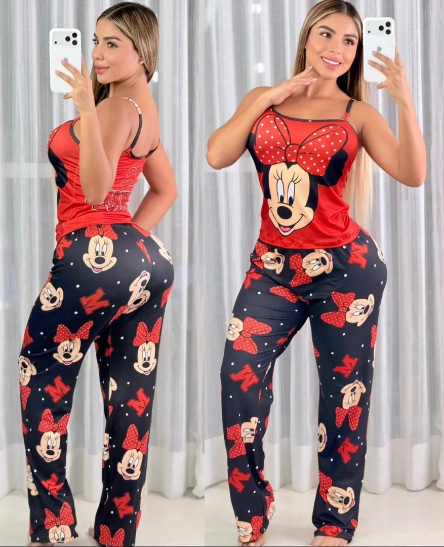 🌸 Pijama Pantalón Juanita Tira — Feliz Anochecer - Tienda de Pijamas