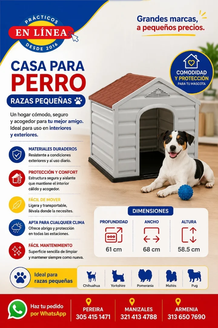 CASA PARA PERRO RIMAX - RAZA PEQUEÑA — Muebles prácticos Manizales