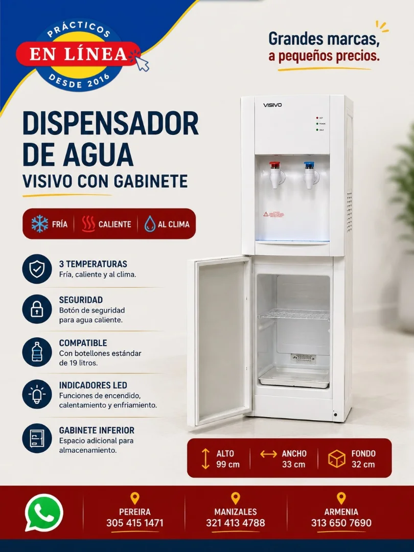 DISPENSADOR DE AGUA FRIA Y CALIENTE — Muebles prácticos Manizales