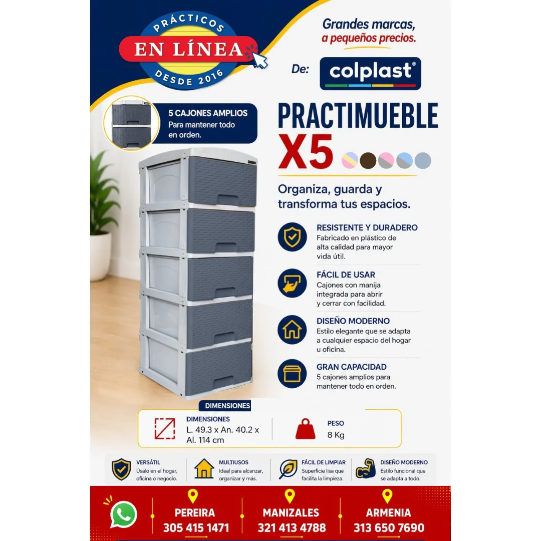PRACTIMUEBLE X5 RATTAN — Muebles prácticos Manizales