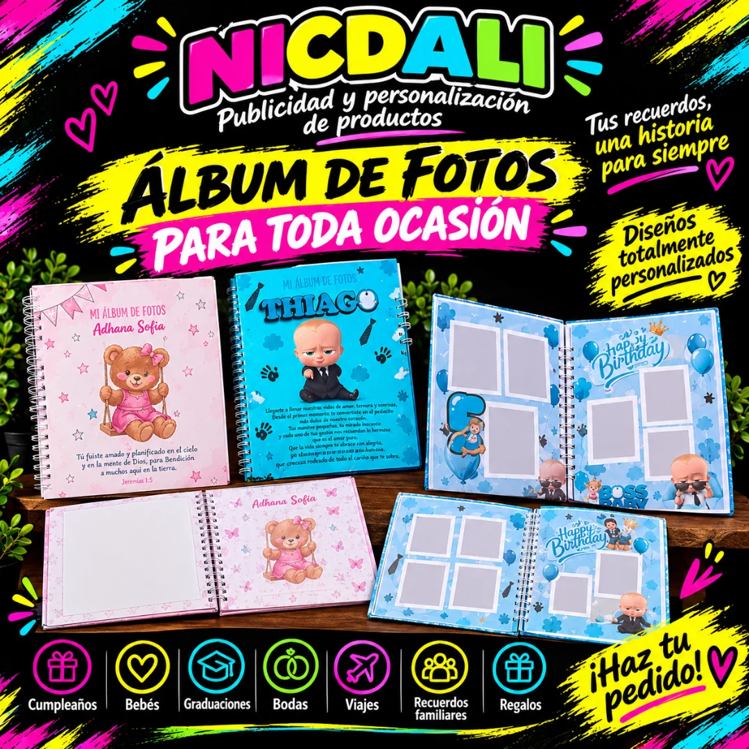 ALBUM PARA FOTOS — NICDALI PUBLICIDAD